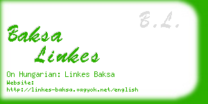 baksa linkes business card